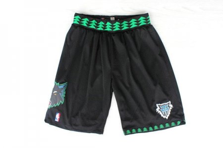 Maillot De Basket Minnesota Timberwolves Retro Engrener Noir Short
